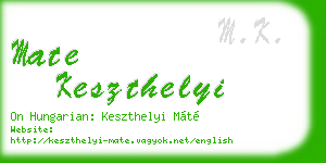 mate keszthelyi business card
